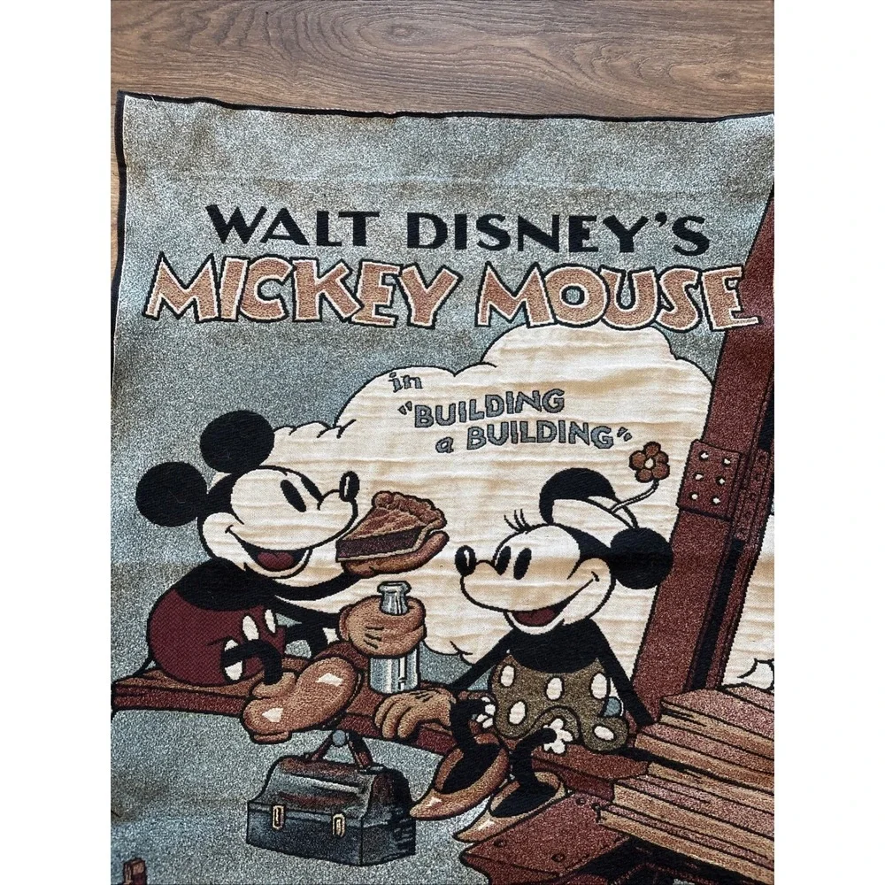 Disney mickey mouse Tapestry‎ Wall Hanging Riddle Home Building A Building Lunch
